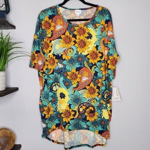 LuLaRoe Irma Tunic Bright Floral Top